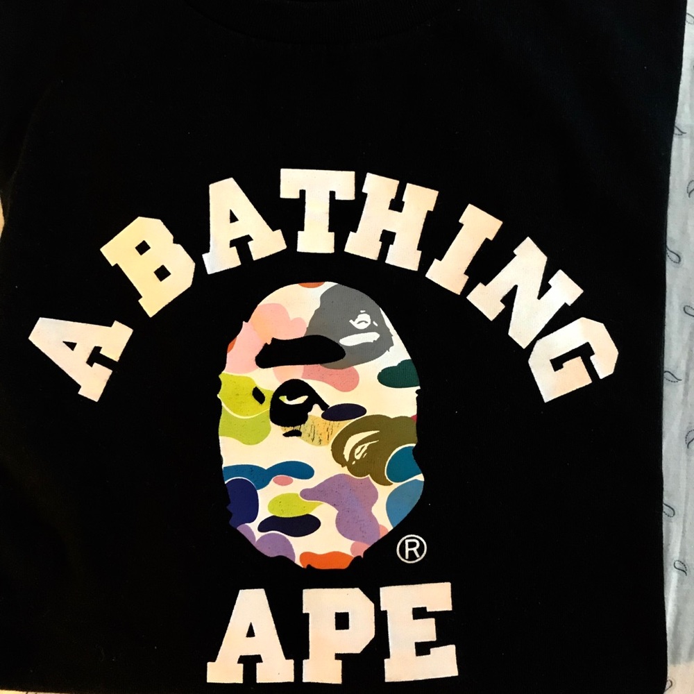 A Bathing Ape Multi Colored T- shirt.